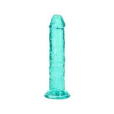 RealRock Realistické dildo s přísavkou 15,5 cm - tyrkysové