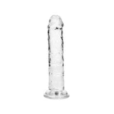 RealRock Realistické dildo s přísavkou 15,5 cm - transparentní