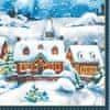 Duni Ubrousky Dunisoft Winter village (12ks, 40x40 cm)