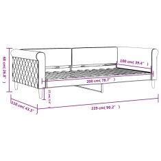 Vidaxl Válenda modrá 100 x 200 cm samet