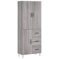 Vidaxl Skříň highboard šedá sonoma 69,5 x 34 x 180 cm kompozitní dřevo