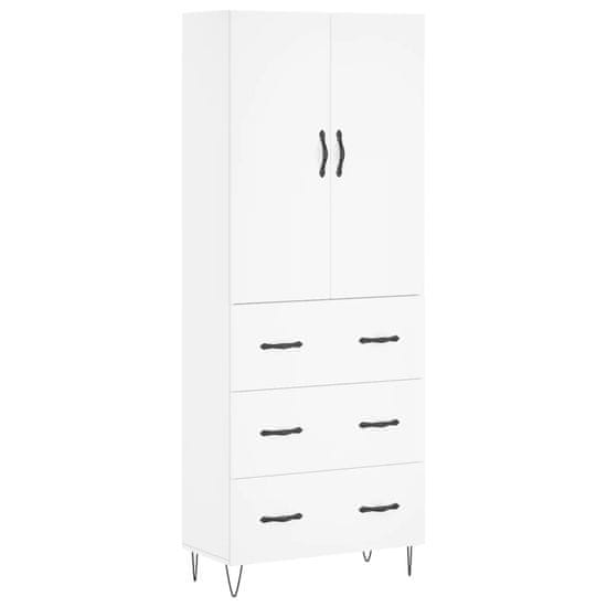 Vidaxl Skříň highboard bílá 69,5 x 34 x 180 cm kompozitní dřevo