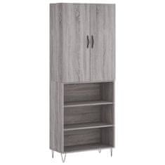 Greatstore Skříň highboard šedá sonoma 69,5 x 34 x 180 cm kompozitní dřevo