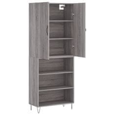 Greatstore Skříň highboard šedá sonoma 69,5 x 34 x 180 cm kompozitní dřevo