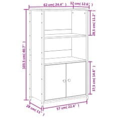 Vidaxl Skříňka kouřový dub 62 x 32 x 103,5 cm kompozitní dřevo