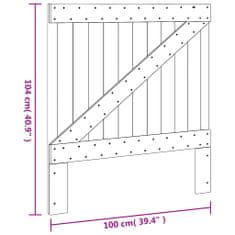 Vidaxl Čelo postele 100 x 104 cm masivní borové dřevo