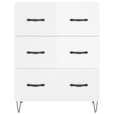 Vidaxl Skříň highboard lesklá bílá 69,5 x 34 x 180 cm kompozitní dřevo