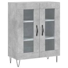 Vidaxl Skříň highboard betonově šedá 69,5x34x180 cm kompozitní dřevo