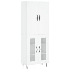 Greatstore Skříň highboard bílá 69,5 x 34 x 180 cm kompozitní dřevo