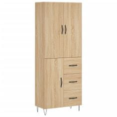 Vidaxl Skříň highboard dub sonoma 69,5 x 34 x 180 cm kompozitní dřevo