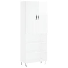 Vidaxl Skříň highboard lesklá bílá 69,5 x 34 x 180 cm kompozitní dřevo