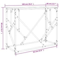 Vidaxl Konzolový stolek dub sonoma 100 x 40 x 80 cm kompozitní dřevo