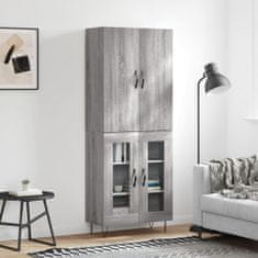 Vidaxl Skříň highboard šedá sonoma 69,5 x 34 x 180 cm kompozitní dřevo