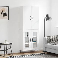 Greatstore Skříň highboard bílá 69,5 x 34 x 180 cm kompozitní dřevo