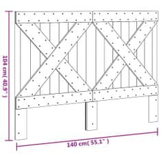 Vidaxl Čelo postele 140 x 104 cm masivní borové dřevo