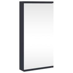 Greatstore Rohová koupelnová zrcadlová skříňka šedá 30 x 24 x 60 cm