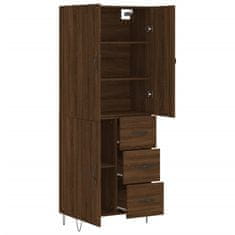 Greatstore Skříň highboard hnědý dub 69,5 x 34 x 180 cm kompozitní dřevo