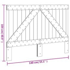 Vidaxl Čelo postele 140 x 104 cm masivní borové dřevo