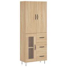 Vidaxl Skříň highboard dub sonoma 69,5 x 34 x 180 cm kompozitní dřevo