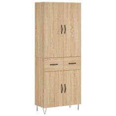 Vidaxl Skříň highboard dub sonoma 69,5 x 34 x 180 cm kompozitní dřevo