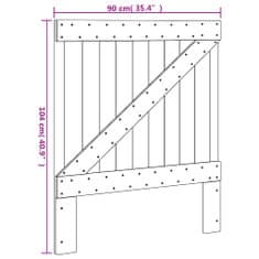 Vidaxl Čelo postele 90 x 104 cm masivní borové dřevo