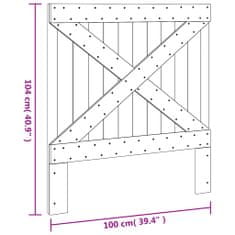 Vidaxl Čelo postele 100 x 104 cm masivní borové dřevo