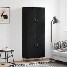 Greatstore Skříň highboard černá 69,5 x 34 x 180 cm kompozitní dřevo