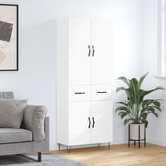 Greatstore Skříň highboard bílá 69,5 x 34 x 180 cm kompozitní dřevo