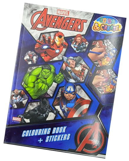 MARVEL COMICS Maxi omalovánky Marvel se samolepkami - Avengers