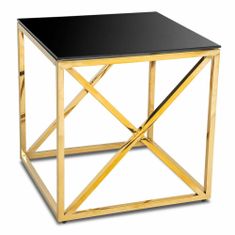 ModernHome Konferenční Stolek Nelja Gold Black 55 Cm