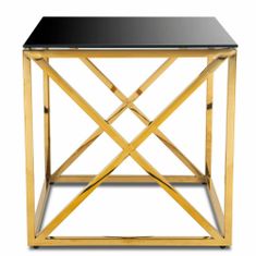 ModernHome Konferenční Stolek Nelja Gold Black 55 Cm