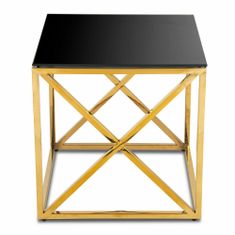 ModernHome Konferenční Stolek Nelja Gold Black 55 Cm