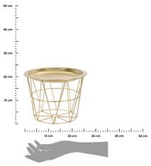 ModernHome Odkládací Stolek Zlatý 20X25 Cm