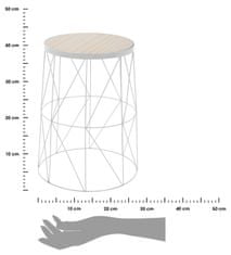 ModernHome Bílý Drátěný Konferenční Stolek 37 Cm