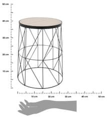 ModernHome Černý Drátěný Konferenční Stolek 37 Cm