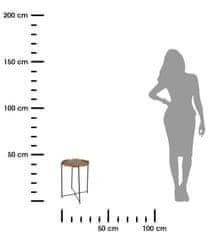 ModernHome Odkládací Stolek Zlatou Deskou 47 Cm