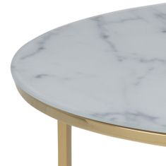 ModernHome Odkládací Stolek Falchetto Gold Marble 80 Cm