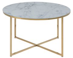 ModernHome Odkládací Stolek Falchetto Gold Marble 80 Cm