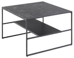 ModernHome Odkládací Stolek Bolland Black Marble 70X70 Cm