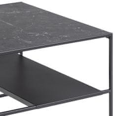 ModernHome Odkládací Stolek Bolland Black Marble 70X70 Cm