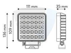 Pracovní LED světlo s vypínačem, 30 OSRAM LED diod (typ TT.13308-W)