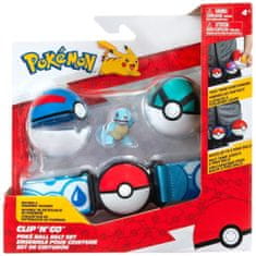 Jazwares Pokémon Clip N Go PokéBall belt set Squirtle