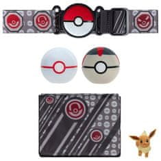 Jazwares Pokémon Toys Set Bandolier Set Poké Ball Dive Ball and Eevee