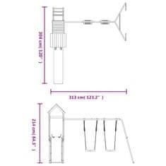 Vidaxl Dětské hřiště na zahradu impregnované borové dřevo