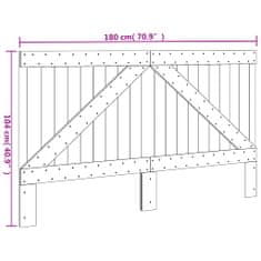 Vidaxl Čelo postele 180 x 104 cm masivní borové dřevo