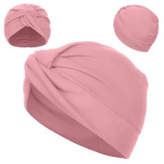 Dámský bavlněný turban opaka - brodská růžová