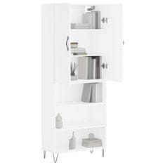 Greatstore Skříň highboard bílá 69,5 x 34 x 180 cm kompozitní dřevo