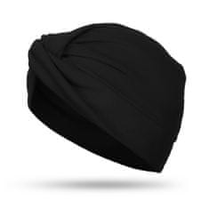 NANDY Dámský bavlněný turban opaka - černá