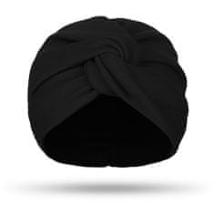 NANDY Dámský bavlněný turban opaka - černá