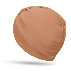 NANDY Dámský bavlněný turban opaka - tmavě béžová